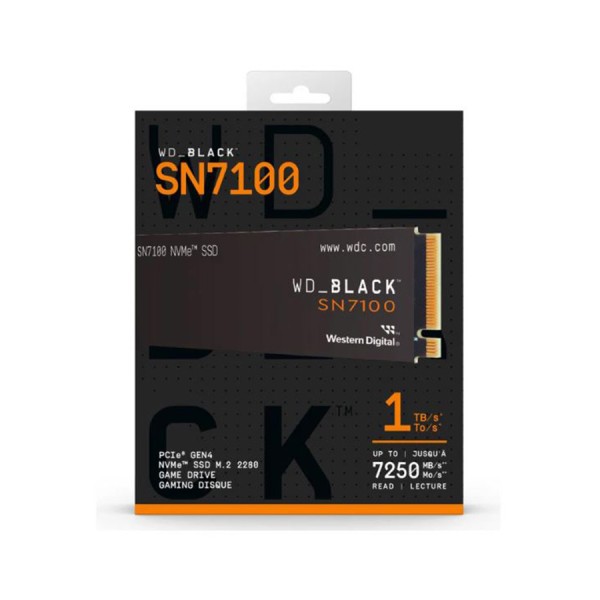 WD Black SN7100 M.2 2280, 1TB, Up to 7,250 MB/s, PCIe Gen4 x4 NVMe,